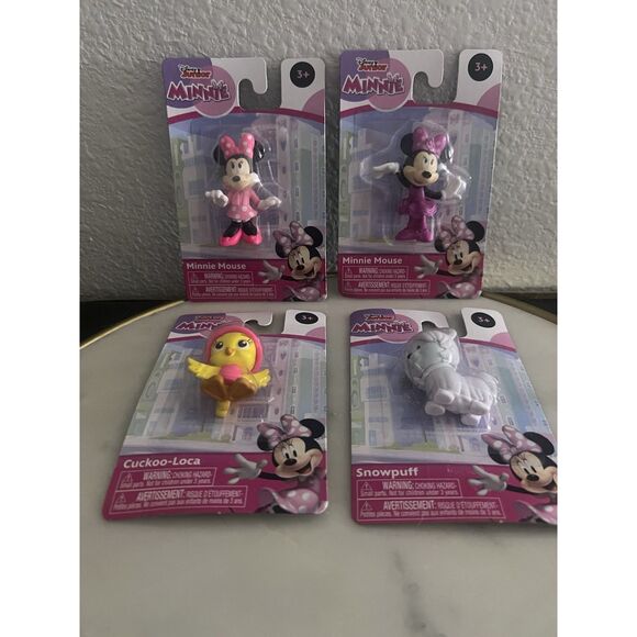 Disney Frozen  Elsa Anna Olaf  Tinker Bell Figurine Minnie Mouse Snow puff New 8 - Picture 4 of 4